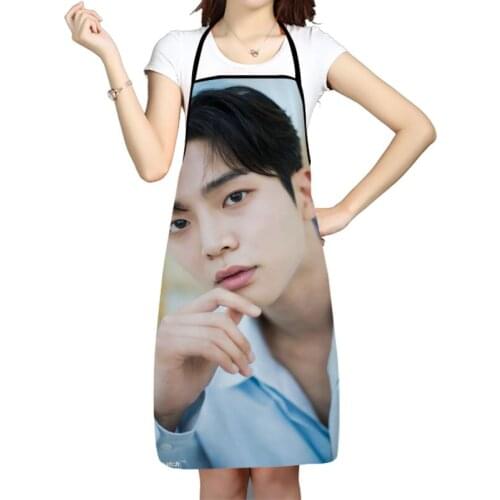 KPOP SF9 Rowoon Printed Kitchen Cooking Baking Aprons Home Cleaning 68*95cm Oxford Fabric For Women Man Home Delantal Cocina