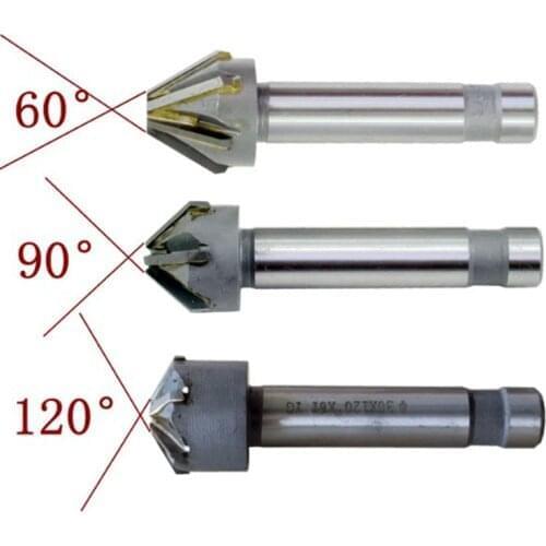 YG8 alloy chamfering cutter straight shank 60degree 90degree 16mm 20mm 25mm milling cutter with carbide countersinks