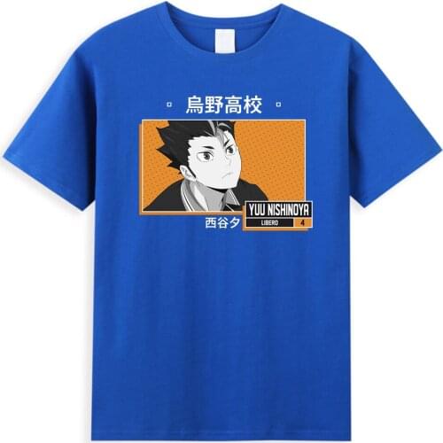 Haikyuu Anime Volleyball Club Men T Shirts Cartoon Japanese Manga Tops Summer Casual Cool Tee Shirts Urban Trend T-Shirt