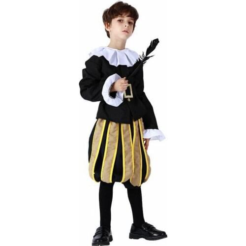 Royal Nobility Costume Full Set Kids Cosplay Knight Costume Halloween Birthday Masquerade Party Cosplay Costumes