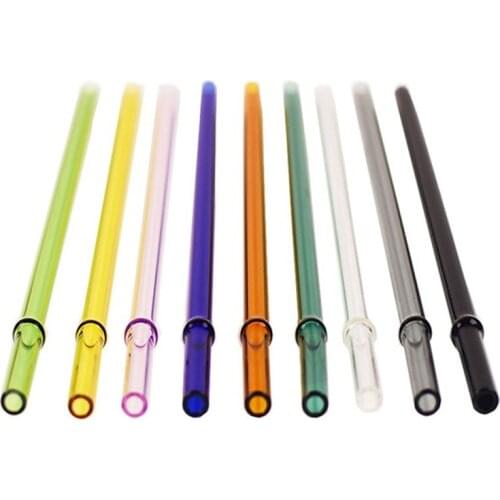 Reusable Glass Straw Suitable for Star Dad Buckle Frozen Drinks Straw Cup Replacement Non-slip Color Glass Sippy Drinkware Straw