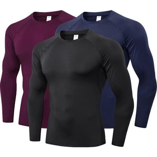 Plus Size Autumn New Underwear Shirt Men O Neck Solid Color Baselayer Sport Tops Pajamas Sleepwear Winter Clothing