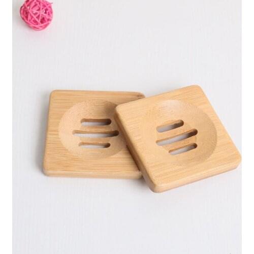 Natural Bamboo Soap Dish Simple Bamboo Soap Holder Rack Plate Tray Bathroom Soap Holder Case 3 Styles LX8400