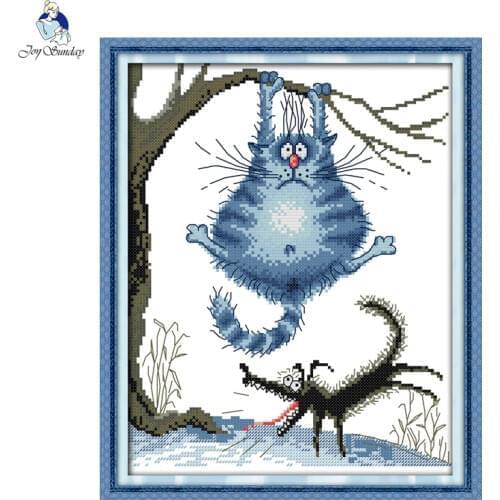 Joy sunday Should Lost Weight Earlier Counted Cross Stitch 11CT 14CT DIY Handwork Cross Stitch Kits For Embroidery Home Decor