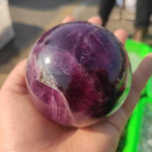 7-8cm Natural and beautiful colored fluorite ball healing