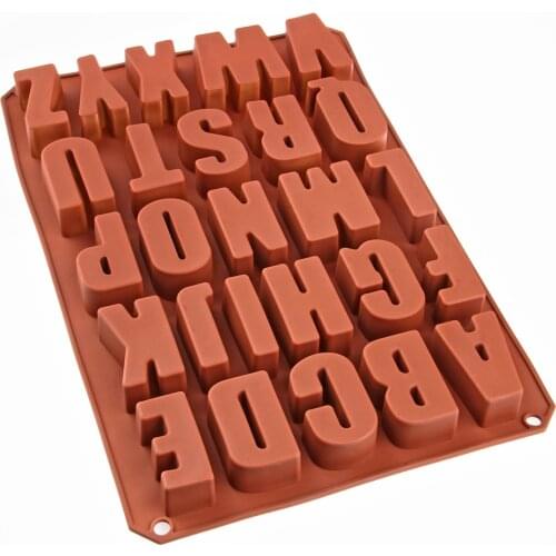 New 1Pcs Large Molds Numbers Letters Silicone Mold 3D Fondant Mold Cakes Decorating Tools DIY Kitchen Bakeware
