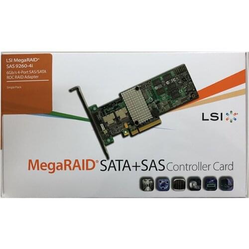 Eastforfuy LSI MegaRAID SAS 9260-4i LSI00197 4 port 512MB cache SFF8087 6Gb RAID0.1.5.6 PCI-E 2.0 X8 Controller Card