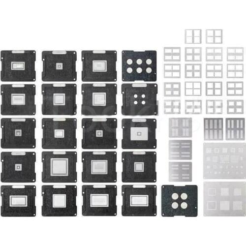 MacBook Magnetic BGA Reballing Kit Full Set Tin Planting Stencils for CPU GPU PCH SMC RAM Flash Memory BGA Chip