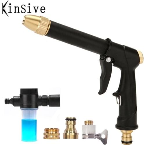 Portable High-Pressure Water Gun For Cleaning Car Wash Machine Garden Watering Hose Nozzle Sprinkler Foam Water Gun Dropshipping