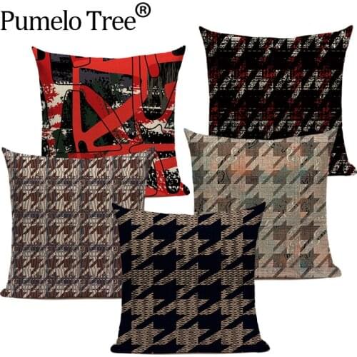 Shabby Chic Stripe Throw Pillow Cases Living Room Cushion Cover Abstract Splicing Car Home Decoration Sofa Decorative Pillowcase