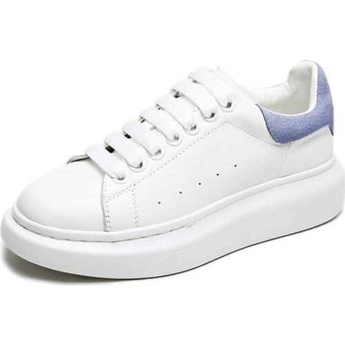RASMEUP Genuine Leather Women White Shoes 2021 Fashion Womens Platform Sneakers Trainers Ladies Footwear Famale Shoes