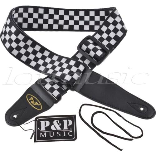 Guitar Strap Belt Adjustable Leather End Accessories Skull Pattern 14 Style for Bass Electric Acoustic Folk Guitar Parts