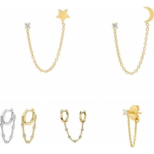 BOAKO Tassel Chain Earrings For Women Pendientes Mujer Piercing Oreja Earrings Dangle Jewelry Bijoux Femme Серьги #4.6