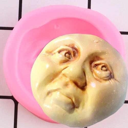 Moon Face Silicone Mold DIY Jelly Candy Resin Chocolate Gumpaste Molds Kitchen Baking Sugarcraft Fondant Cake Decoration Tools
