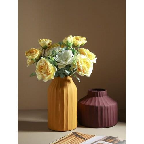 Nordic decoration home ins Ceramic vase morandi creative flower vase home decoration sitting room bedroom office Desktop vase