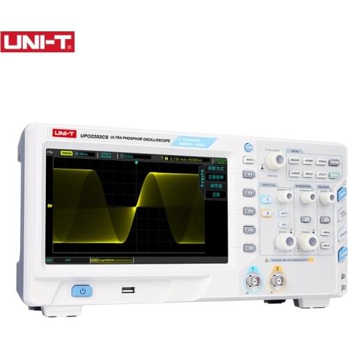 UNI-T UPO2202CS Ultra Phosphor Oscilloscope 2 Channels 200MHz Bandwidth 1GS/s Sampling Rate USB Communication