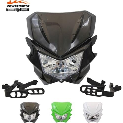 Universal Headlight Headlamp Fairing kit 12V 35W For KAWASAKI YAMAHA SUZUKI HONDA Dirt Bike Motorcycle