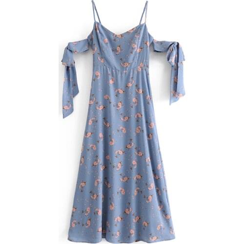 Vintage Spaghetti Strap Sleeveless Maxi Cami Dress DLQZ417