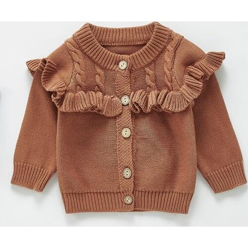 Kids Cardigan Sweaters Spring Autumn Winter Newborn Baby Girls Knitting Cardigan Coat Toddler Baby Girl Sweater Solid Color