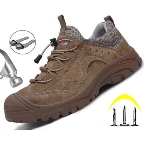 High Quality Work Shoes Steel Toe Safety Shoes Men Work Boots Puncture-Proof Mens Boots Safety Construction Work Sneakers 36-48