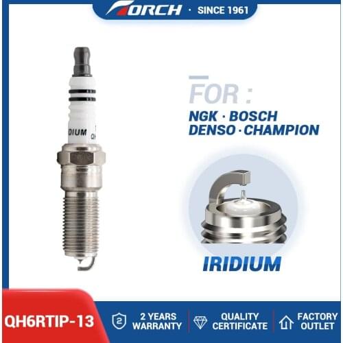 Candle Replacement for NGK ILTR6A-13G/LTR5BI-13/PLTR6A-10G/PLZTR5A-13 Original Iridium Platinum Spark Plug TORCH QH6RTIP-13