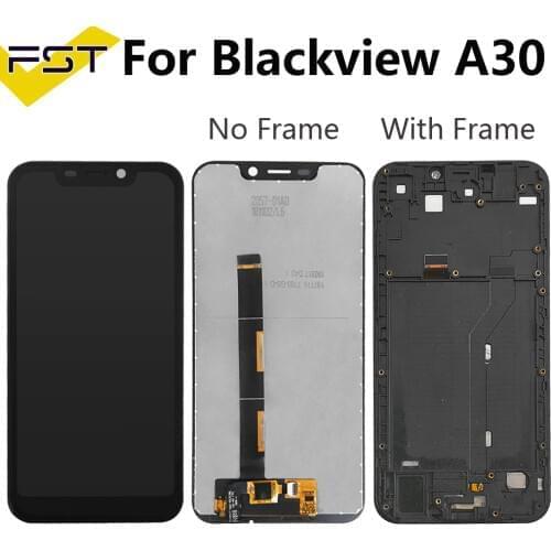 5.5''Black For Blackview A30 LCD Display+Touch Screen Digitizer Assembly with Frame For Blackview A30 Lcd Glass Sensor+Tools