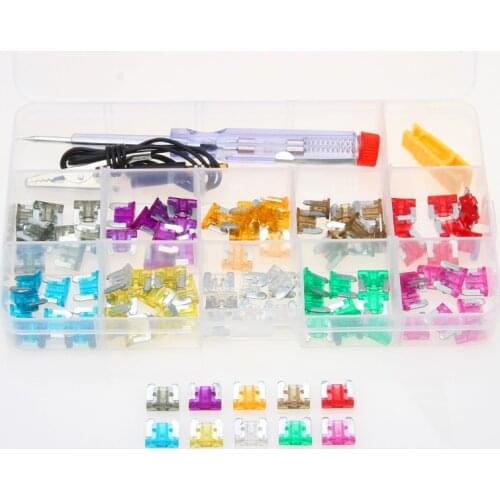 100PCS Auto Car Zinc Blade Fuse Automobile Car Security Fuse Standard Assortment Kit 2/3/5/7.5/10/15/20/25/30/35A For Medium Car