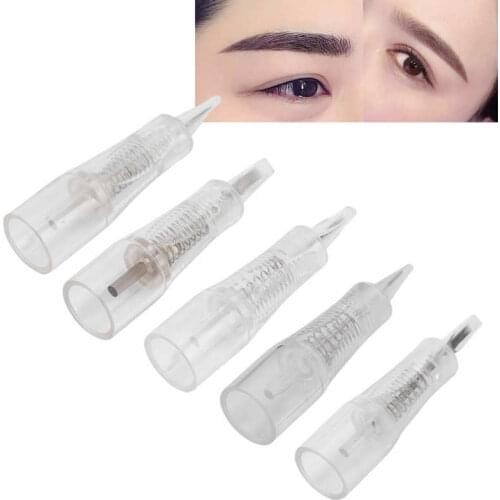 100pcs Microblading Needle Eyebrow Lip Tattoo Needle Permanent Makeup Accessory Permanent Makeup Tattoo Supplies