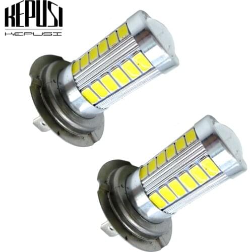 2Pcs H7 LED Bulb Car Fog Lights White Blue Driving Day Running Lamp Auto DC 12V for Honda Odyssey 2005-2007 for Focus 2015
