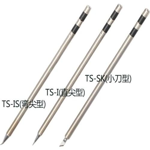 3pcs/lot QUICK TS-SK/TS-I /TS-JConical Type Lead Free Solder Iron Tip For TS1200A