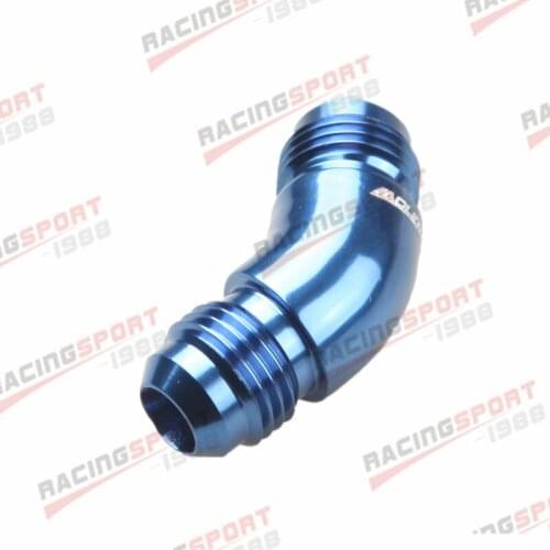 6AN AN-6 To AN6 -6AN Male Flare 45 Degree Union Fitting Aluminum Blue