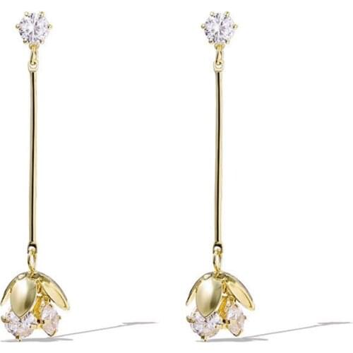 925 Silver Needle French Luxury Long Tassel Retro Flower Personality Temperament Earrings Female Jewelry