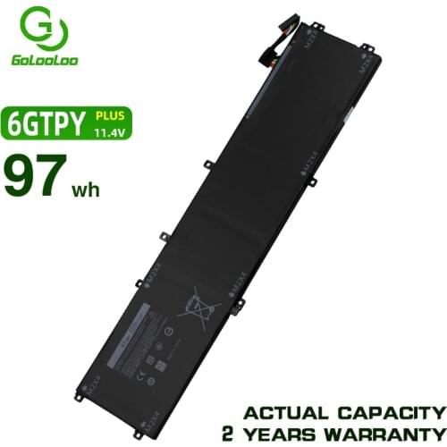 Golooloo 11.4V 97Wh 6GTPY New Laptop Battery for DELL Precision 5520 5530 for DELL XPS 15 9570 9560 P56F-001 P83F001 Notebook