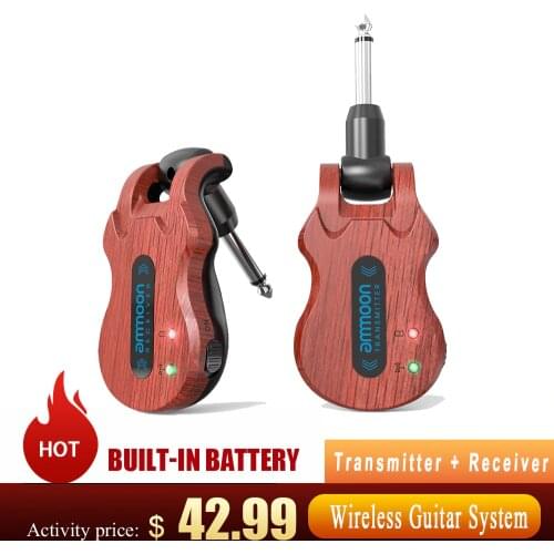 Ammoon Wireless Guitar System Audio Digital Guitar Transmitter Receiver Built-in Rechargeable Battery Guitar accessories & parts