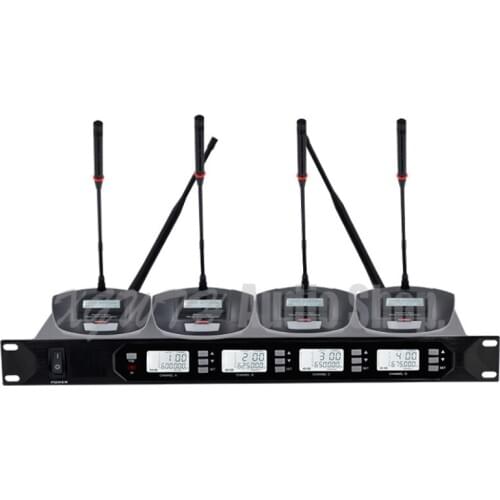 Wireless Gooseneck Microphones Professional UHF Conference Microphone System for Church School Business Meeting