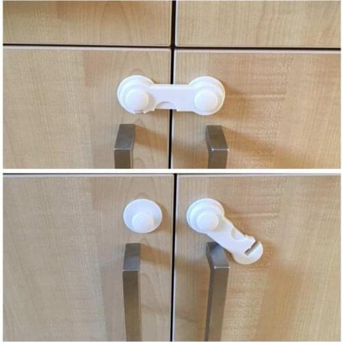 Child Safety Cabinet Lock Latches Drawers Cupboards Fridge Door Protection Security Plastic Locks For Children Baby Dropship