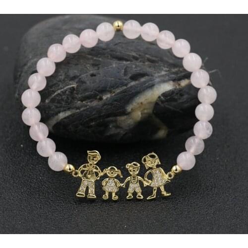 Lucky Copper Micro Zircon Boy Girl Charm Bracelets For Women Natural Stone Chakra Beads Bracelet Girls Couples Jewelry Gift