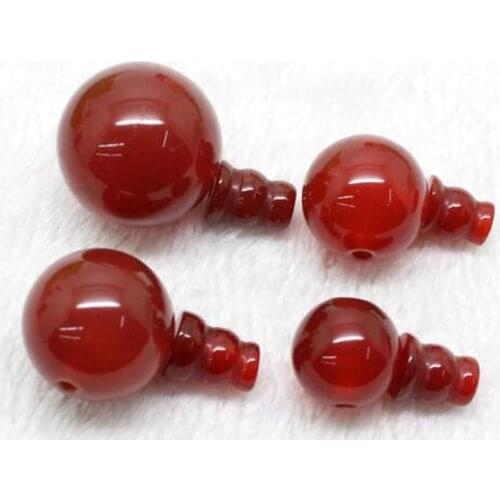Free Ship 5 Sets/Lot 8 10 12 14 mm Teardrop Natural Stone Gem Drop Tibetan Guru Red Agat Onyx Handwork DIY Beads