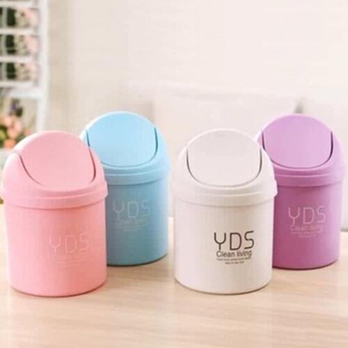 Household Cleaning Tool 1PC Mini Desktop Storage Box Waste Container 150gA Mini Desktop Trash Can Office Tabletop Waste Bins