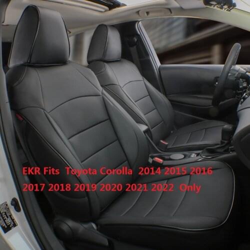 EKR Custom Fit Full Set Car Seat Covers for Select Toyota Corolla 2014-2022 - Leathere