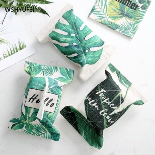 Cotton linen paper towel cover paper towel bag pumping paper bag cloth art car pumping paper bag paper towel box pumping box