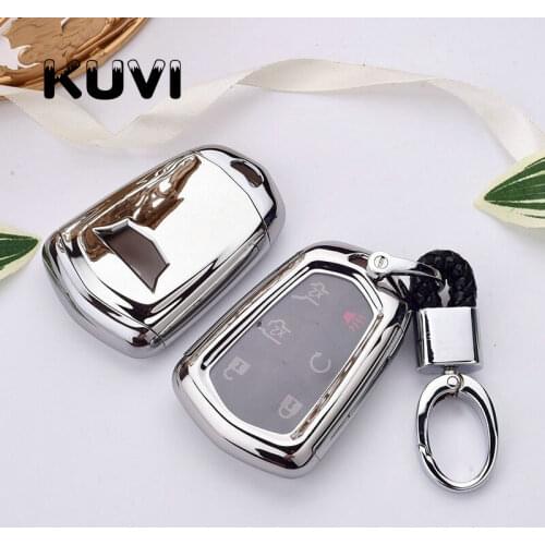 TPU+pc Key Case Cover shell bag fob holder for Cadillac ESV Escalade CTS XTS SRX ATS 2015 2016 2017 2018 CT5 XT5 XT6 keychain