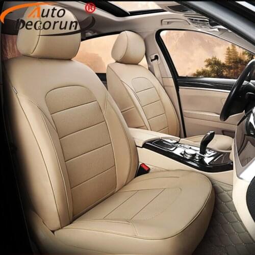 AutoDecorun Perforated Leather Cover Seat for Dodge Caliber Seat Covers 2008 2009 2010 2011 Accessories Cowhide Seat Protectors
