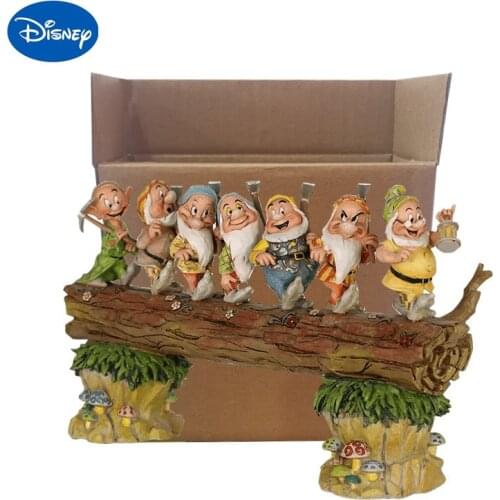 7pcs Disney Snow White and the Seven Dwarfs Action Figure Resin Doctor Garden Decoration Statue Crafts Childrens Eve Gifts