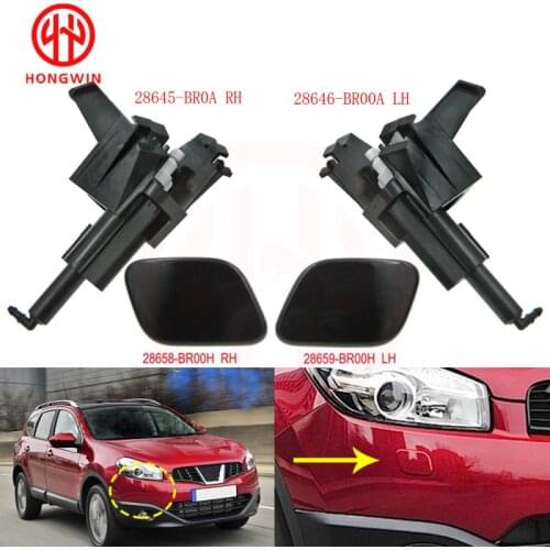 Front Right&Left Headlamp Headlight Washer Spray Nozzle Cover Cap For NNissan Qashqai 10-14 28645-BR00A 28612-BR00A 28659-BR00H