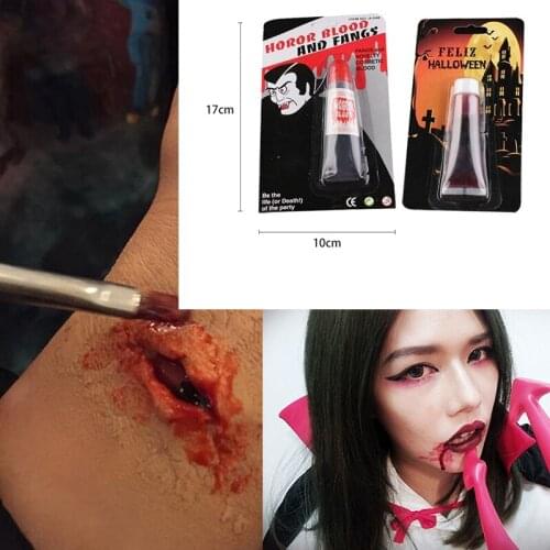 Fake Blood Gel Tube Horror Costume Halloween Makeup Coagulated Funny Toys