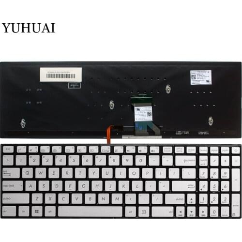 US Laptop Keyboard For ASUS GL702 GL702VT GL702VM silver 0KNB0-662LUS00 AEBK5U00030 English keyboard with Backlight