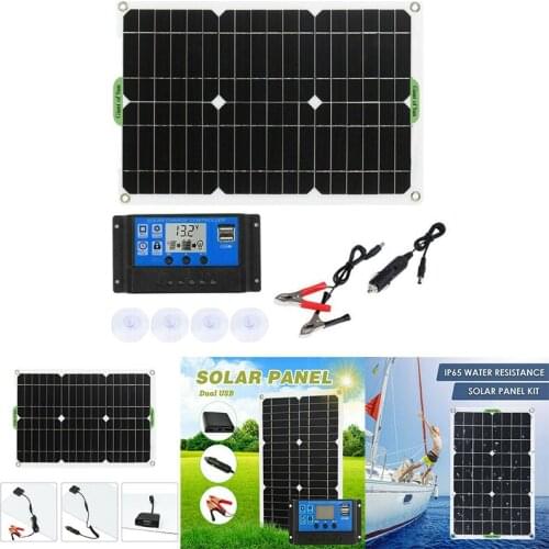 180W Solar Panel Kit 12V Charger with Controller for Caravan Boat RV
