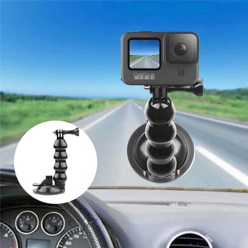 Car Suction Cup Bracket for Gopro Hero9 Action Camera Holder Adapter Driving Recorder Ball Head Tripod for Gopro Hero9 Camera
