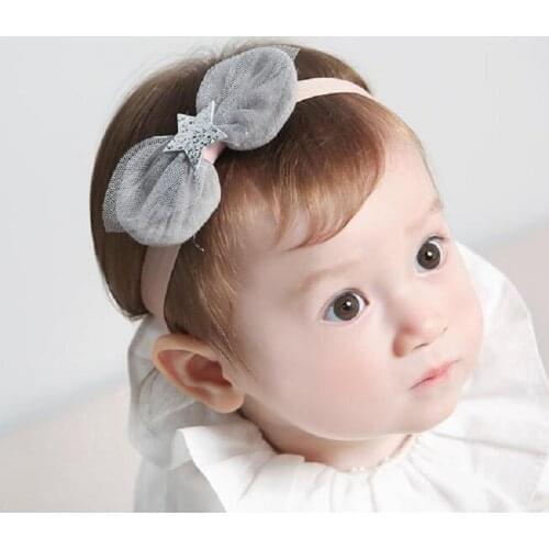 Baptism bow Newborn headbands Baby headband Child bow hairband Toddler bow Photo prop Preemie flower 1pc HB092